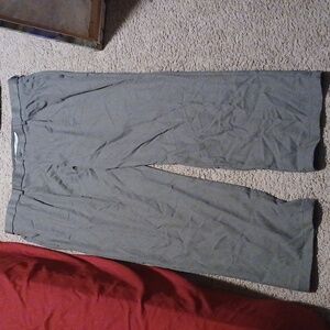 haggar cool 18 pro pants men's 42x30 gray pleated straight